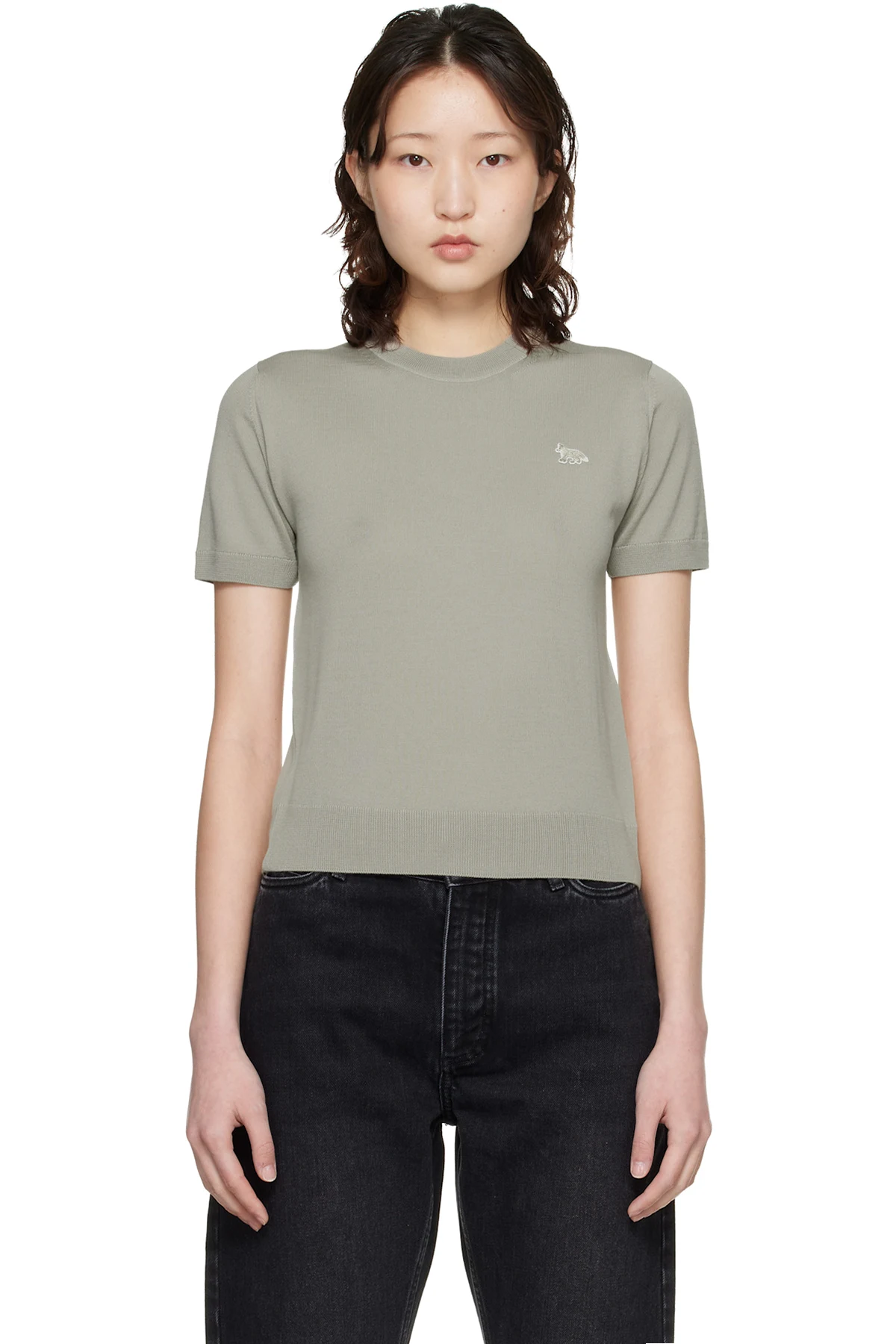 Beige Baby Fox Fine Merino Sweater