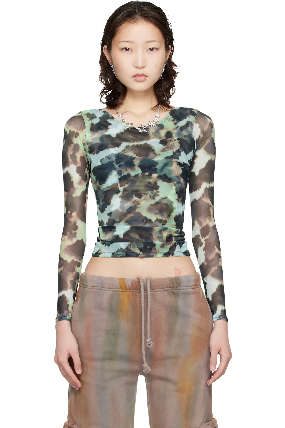 Green & Black Cardio Top