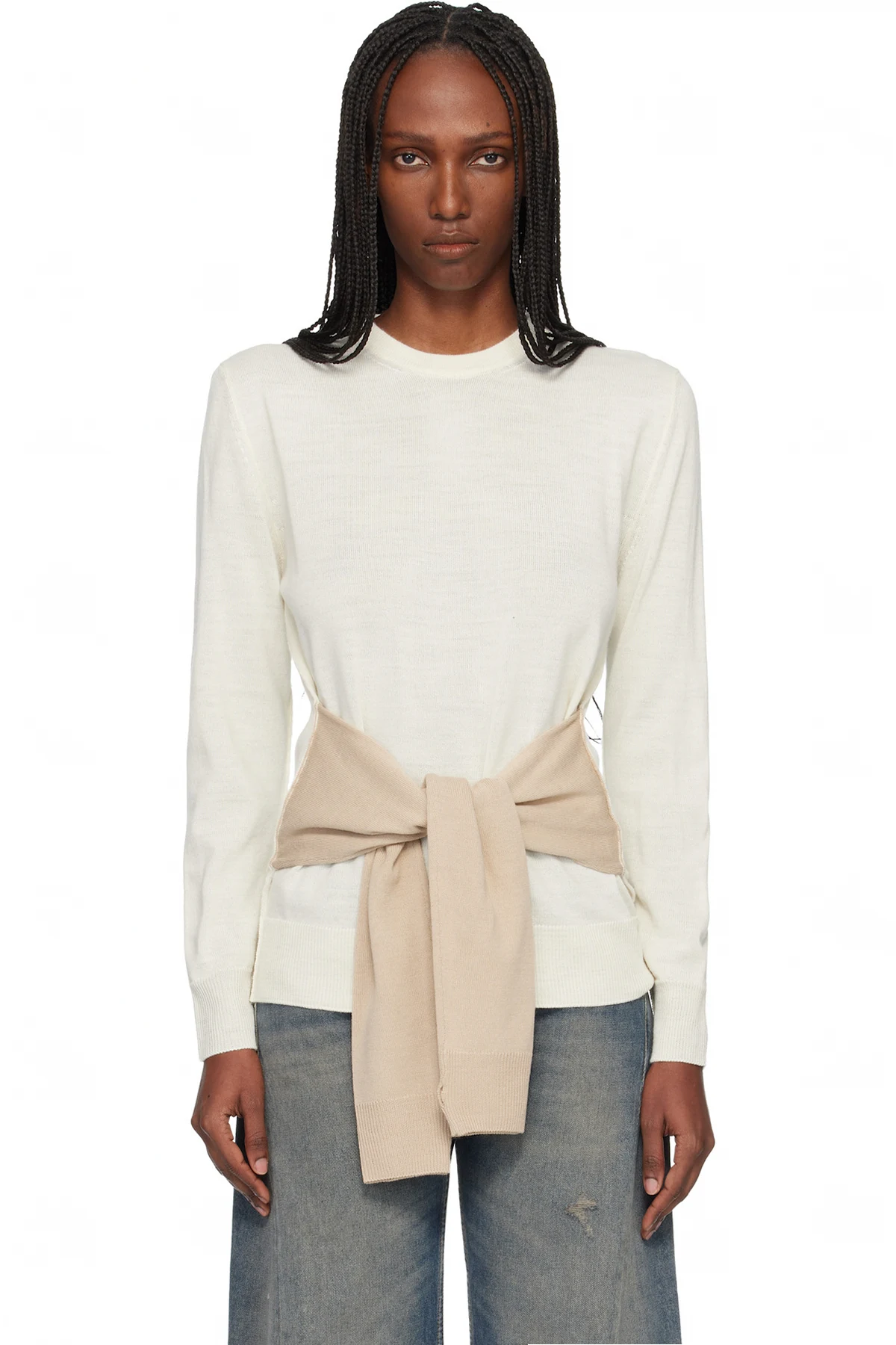 Beige Xtra Sleeves Sweater
