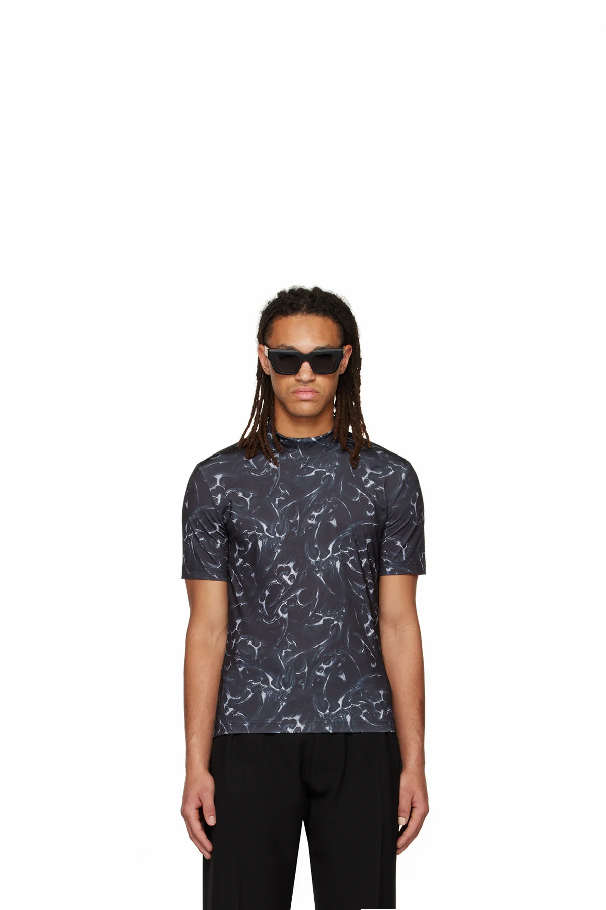 Black Tribal Turtleneck