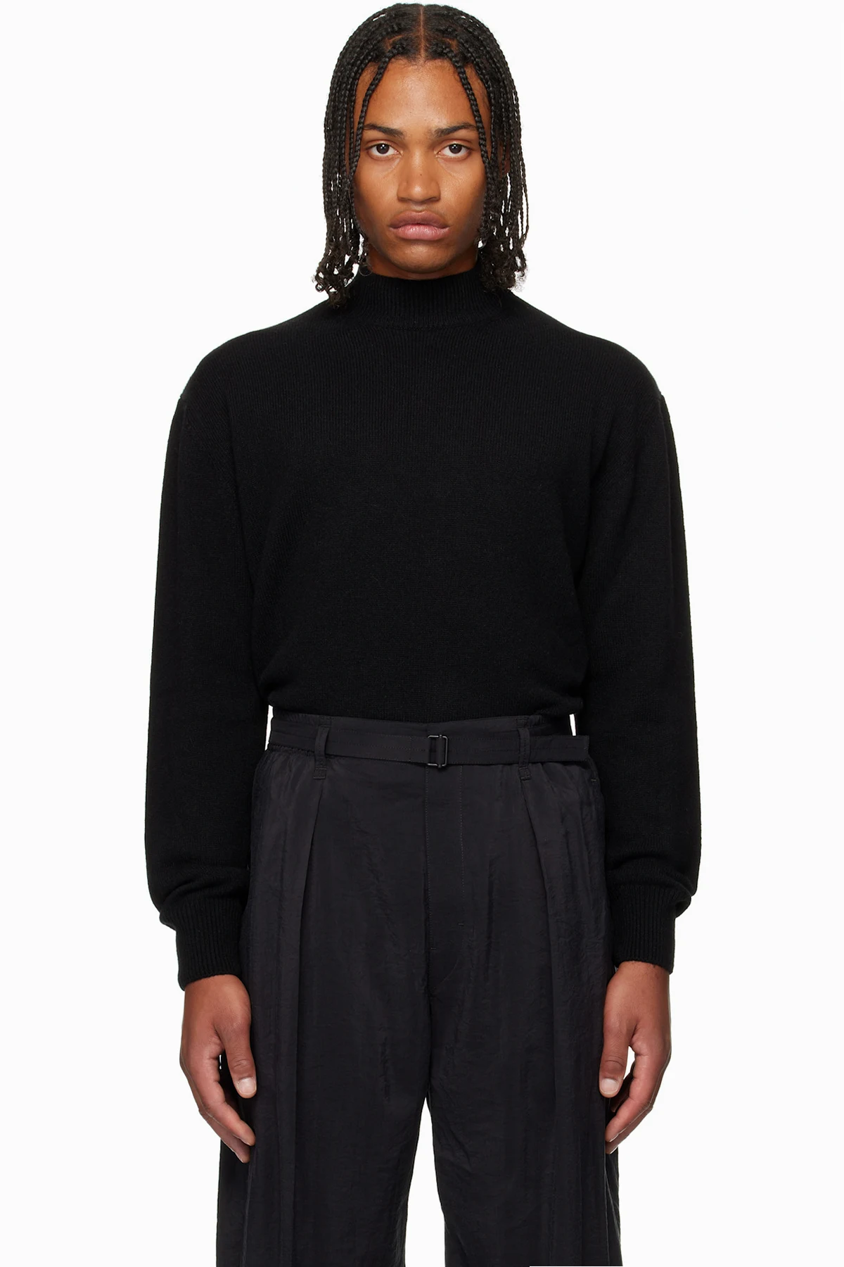 Black Mock Neck Sweater