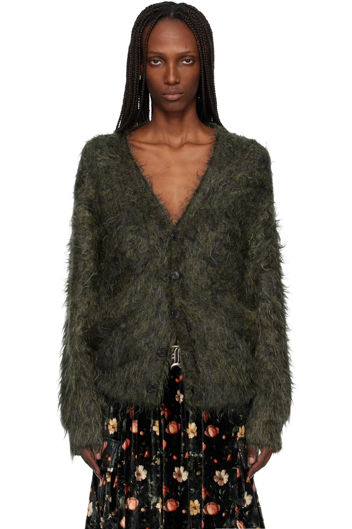 Green Boyfriend Cardigan