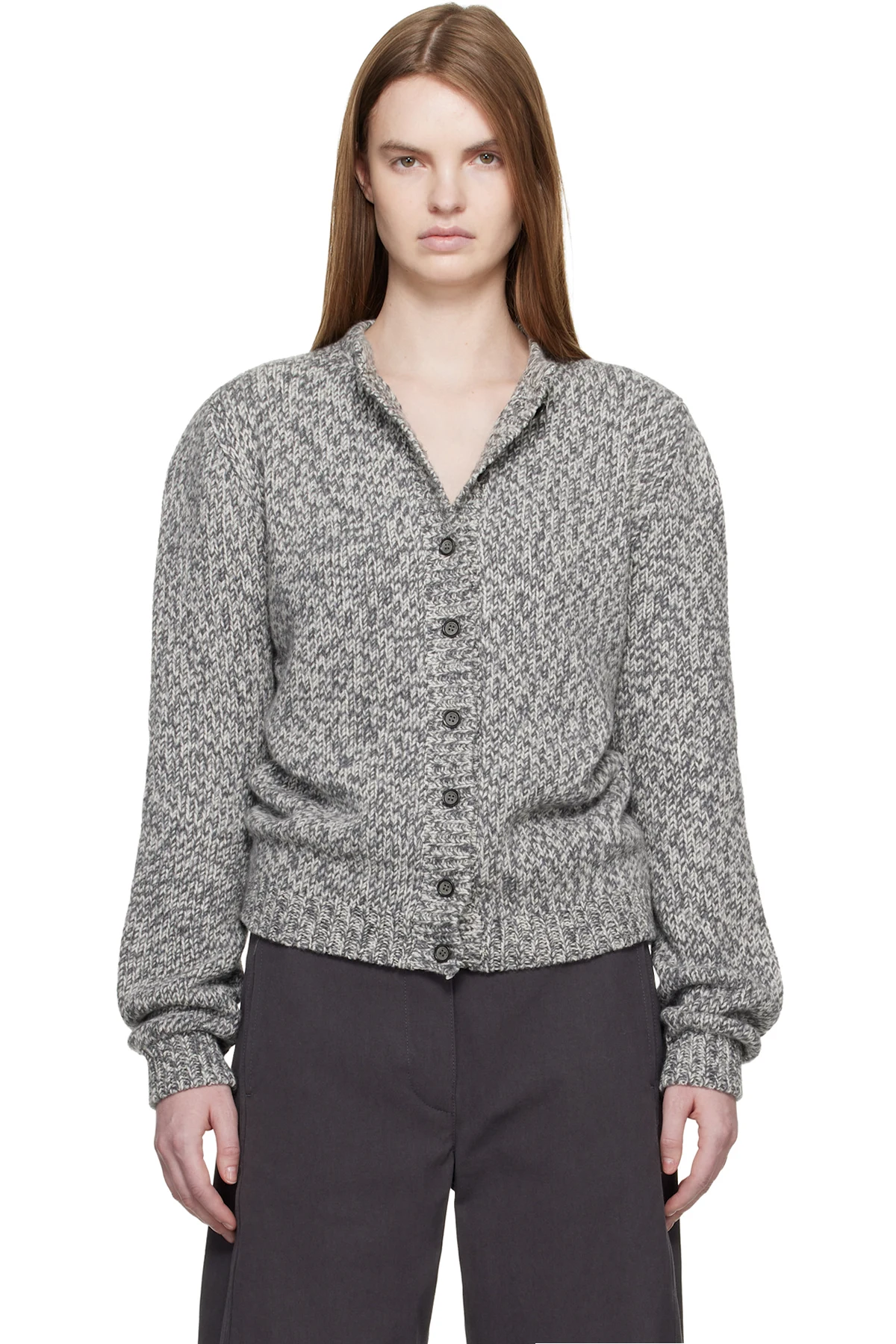 Gray Classic Marled Cardigan