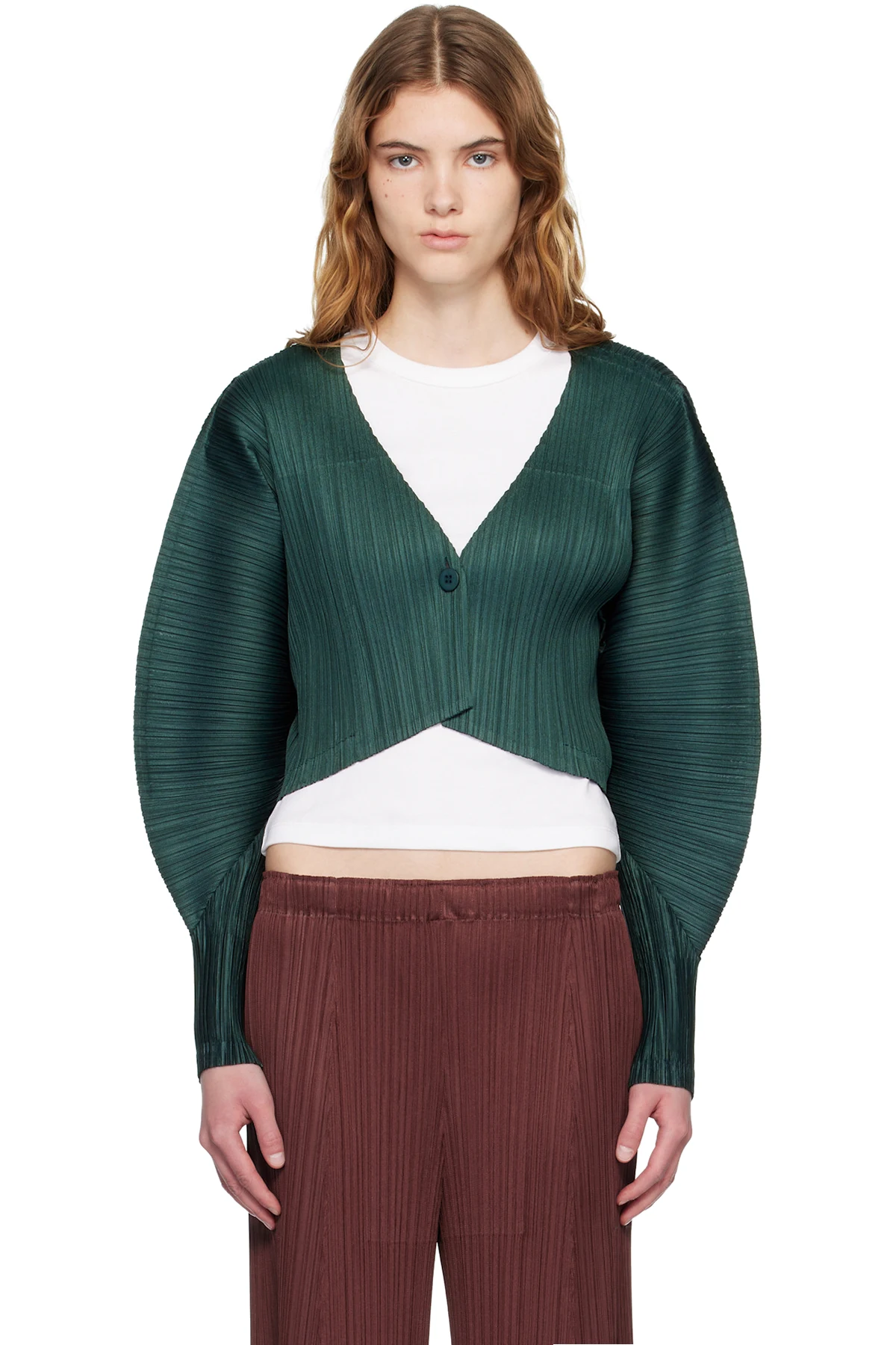 Green Monthly Colors December Cardigan