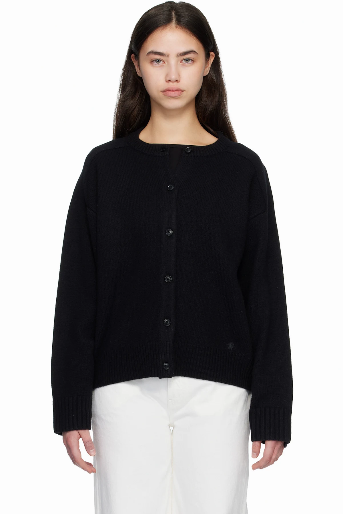 Black AIDAR LDS Wool Cashmere Cardigan