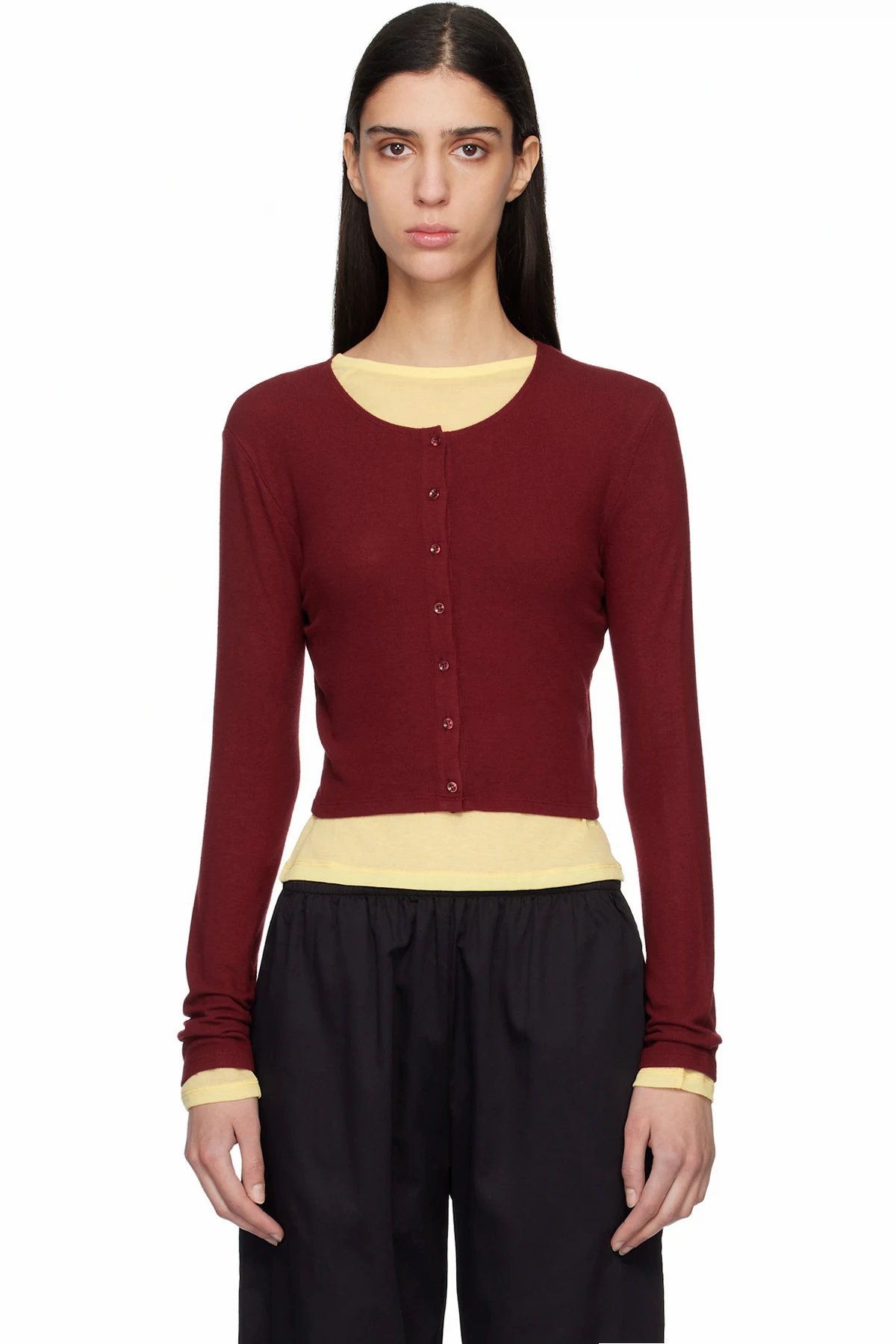 Red Lauren Crop II Cardigan