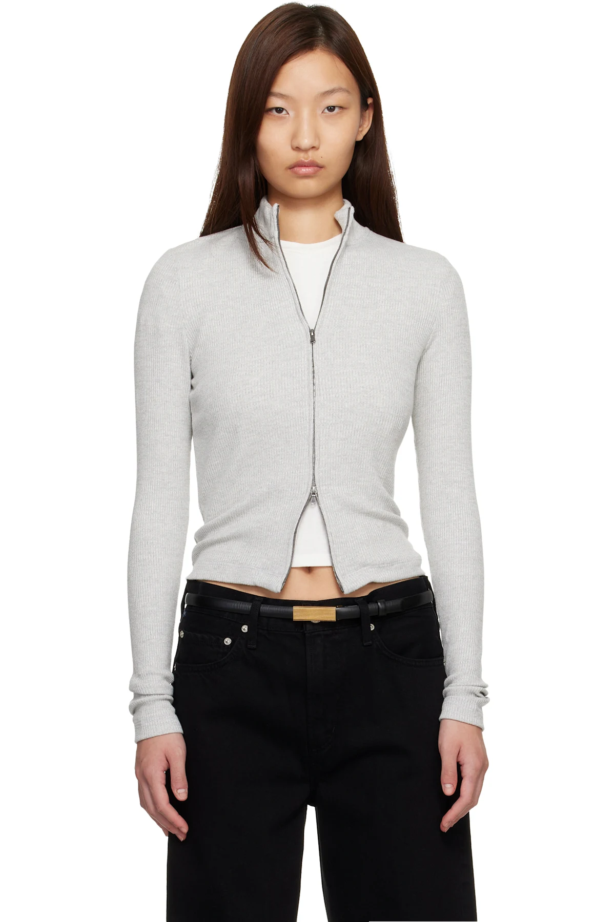 Gray Zip Sweater