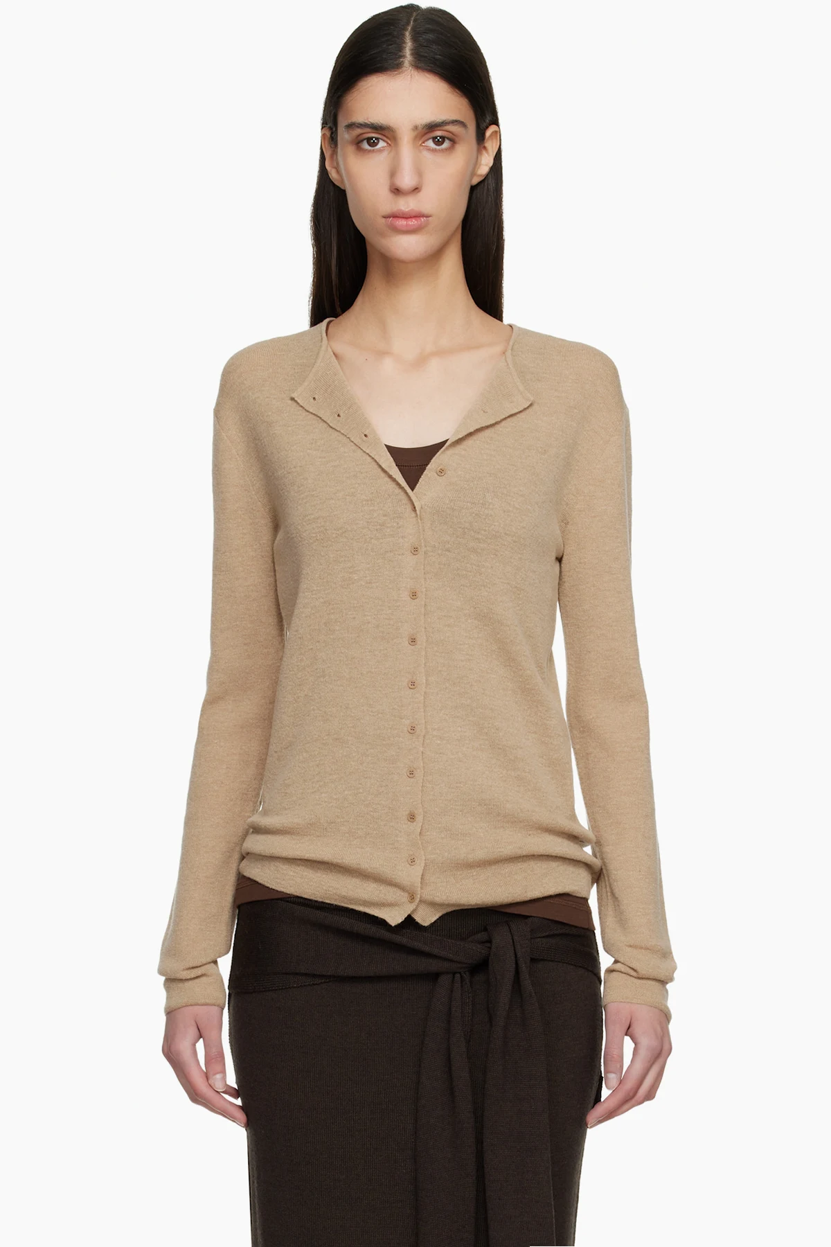 Tan Anne Knit Cardigan