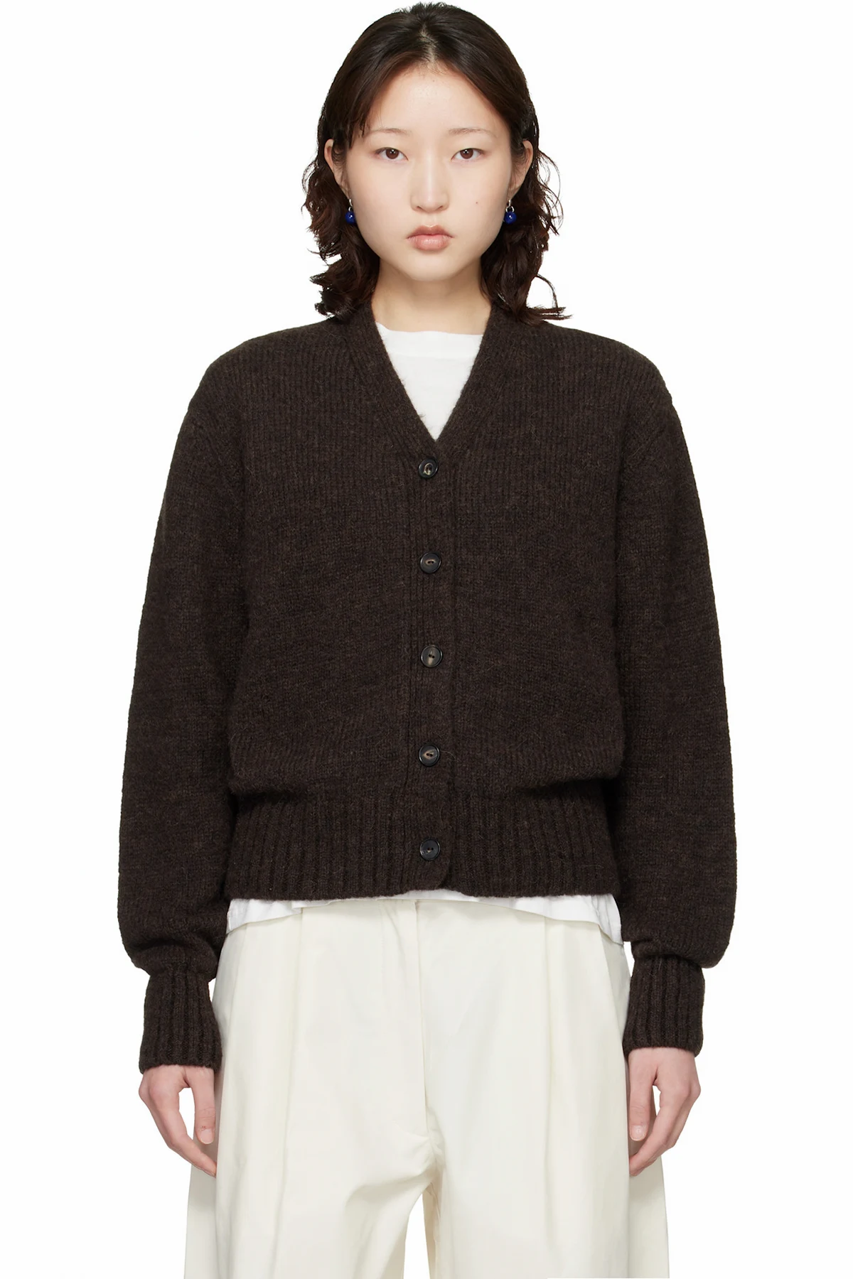 Brown Baby Alpaca Cardigan