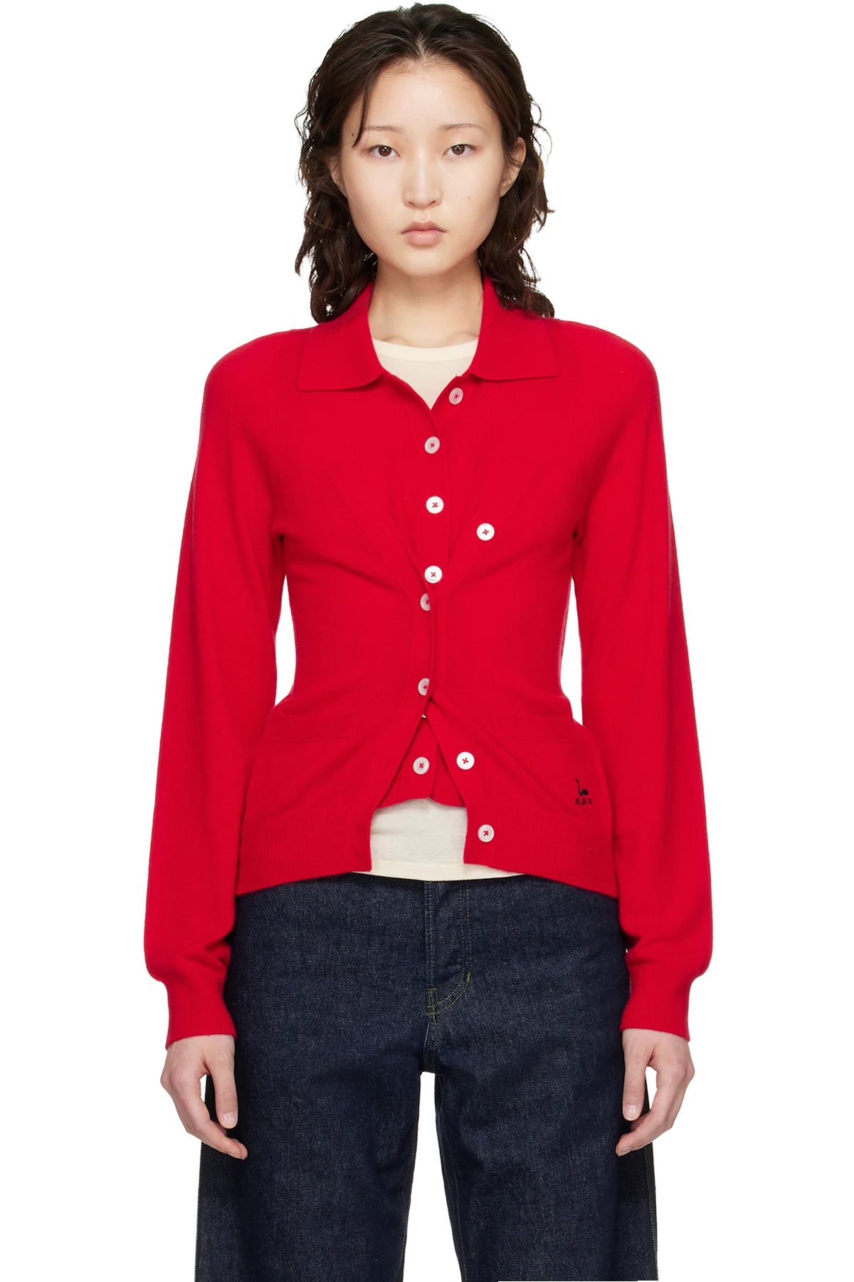 Red Kruger Cardigan
