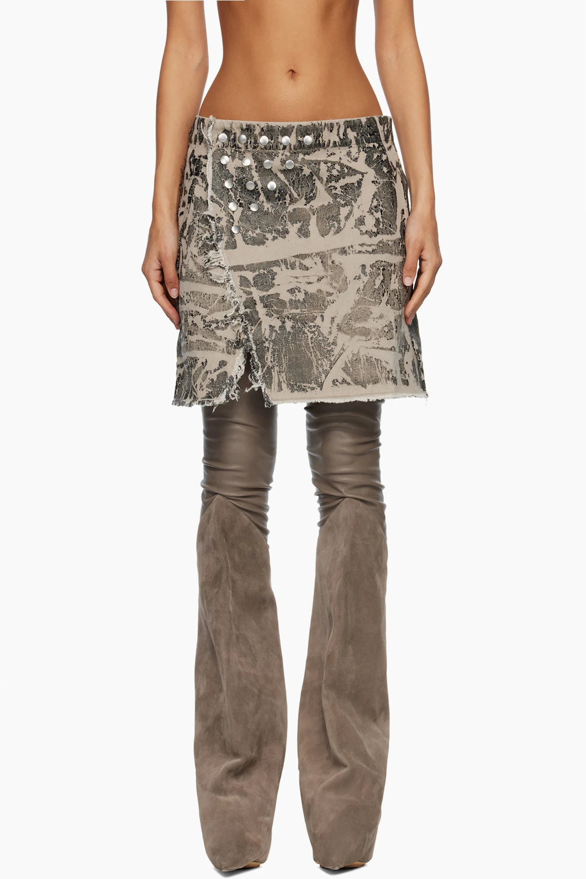 Black Concordians Sisysnap Denim Miniskirt