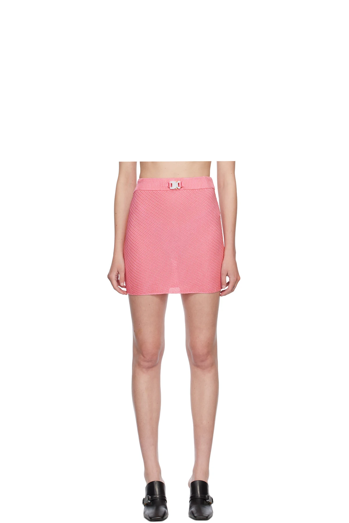 Pink Buckle Miniskirt