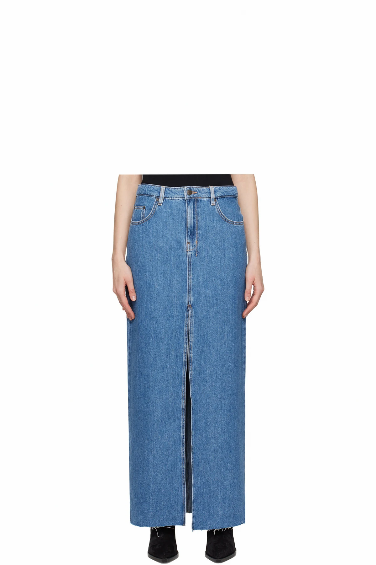 Blue Kara Denim Maxi Skirt