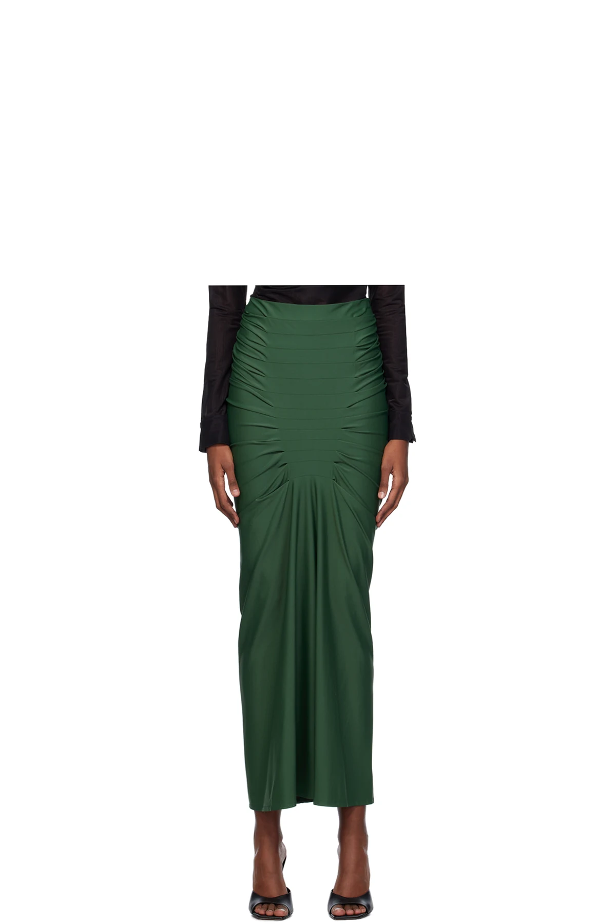 Green Melia Maxi Skirt
