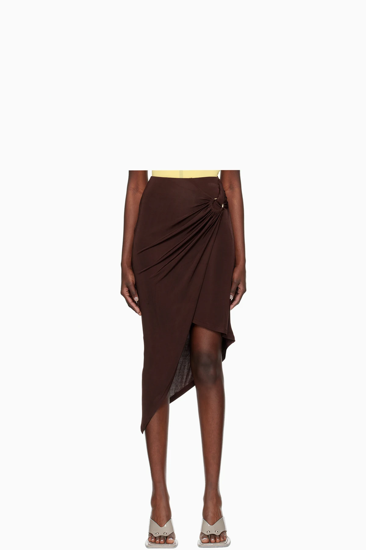 Brown Coastline Maxi Skirt