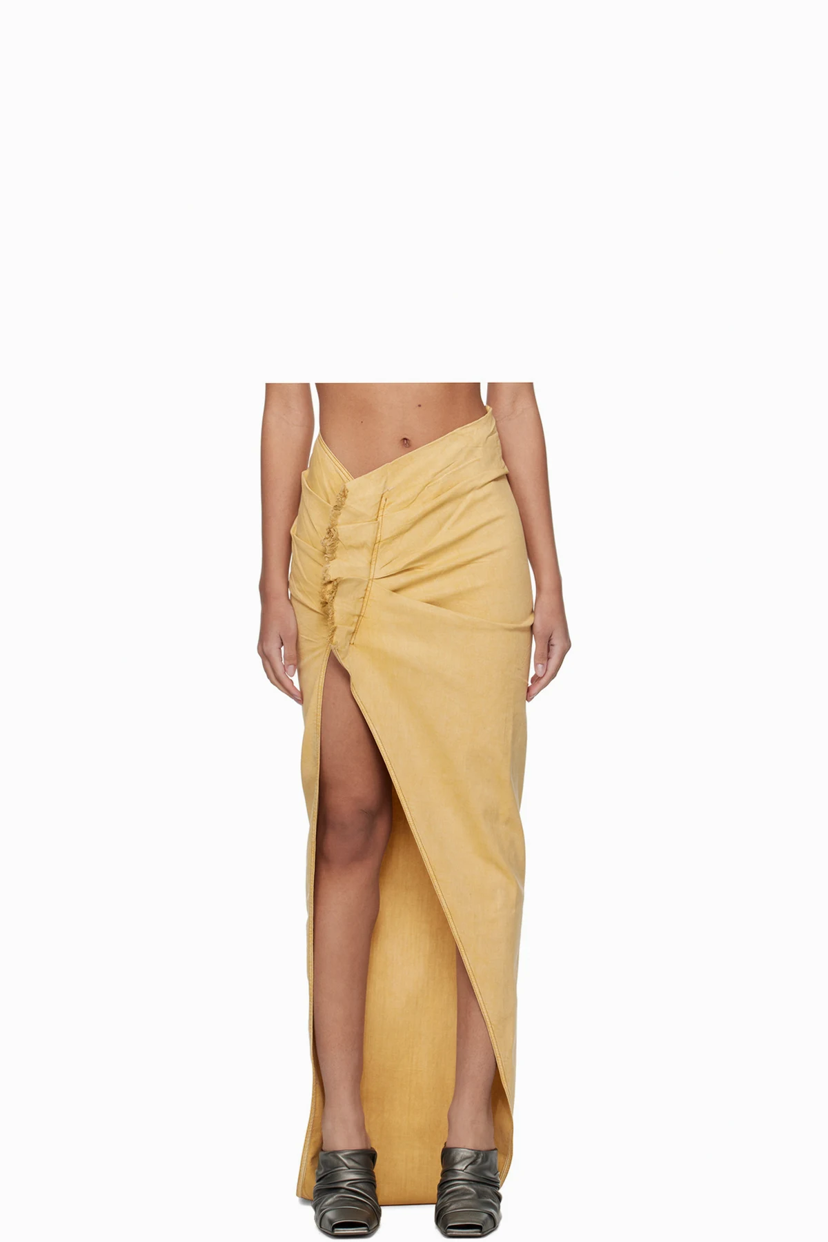 Yellow Edfu Denim Maxi Skirt