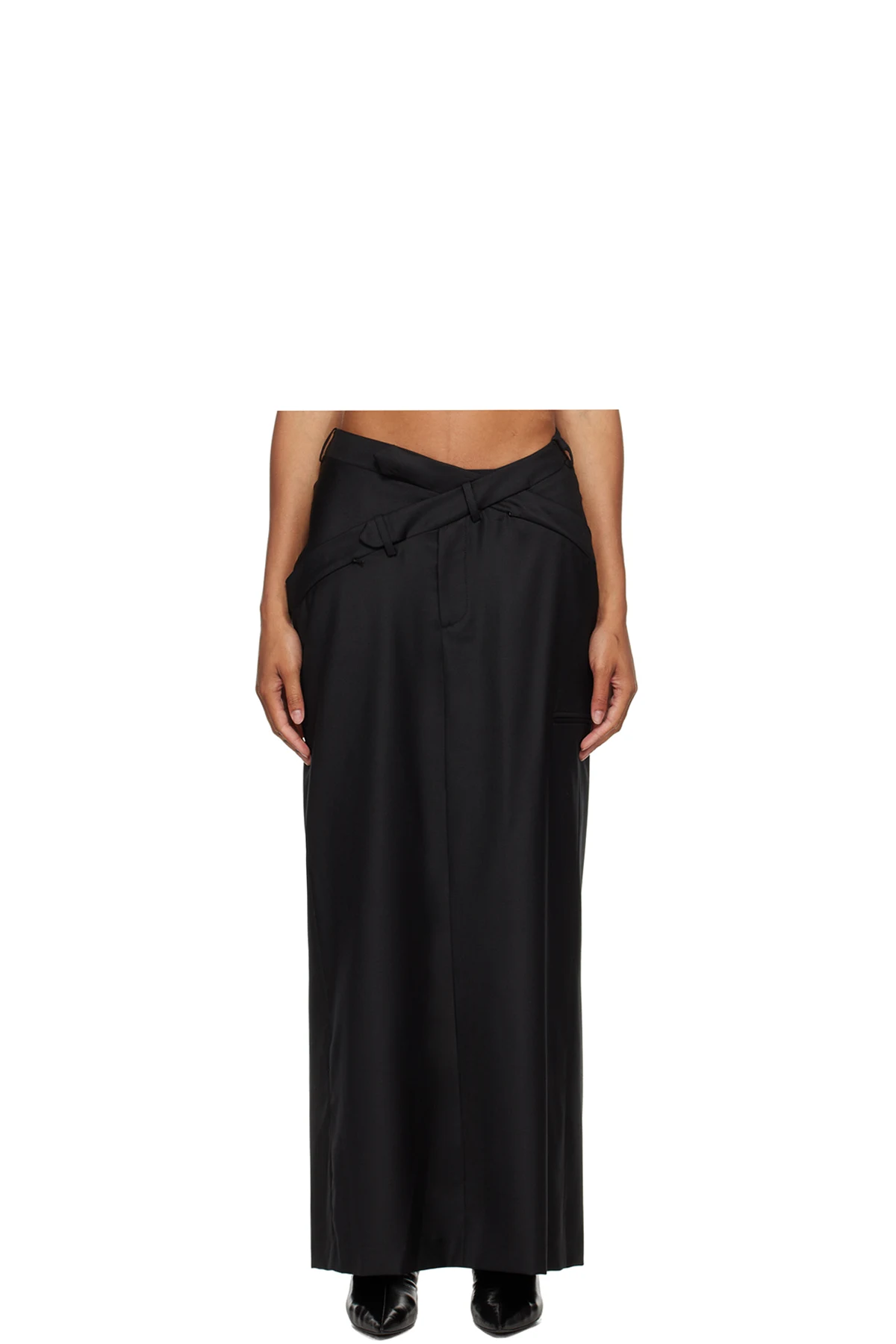 Black Staff Maxi Skirt