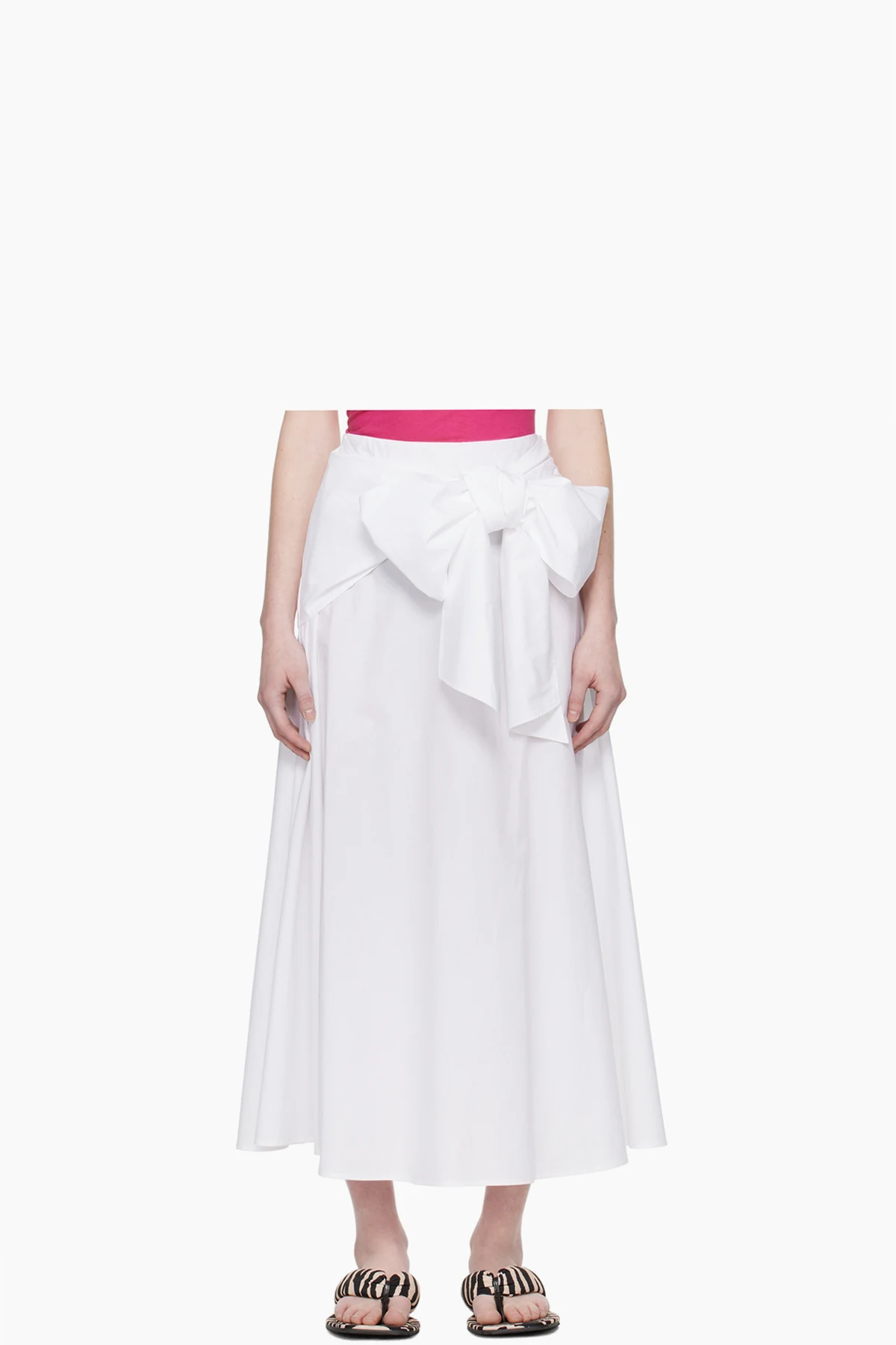 White Bow Maxi Skirt