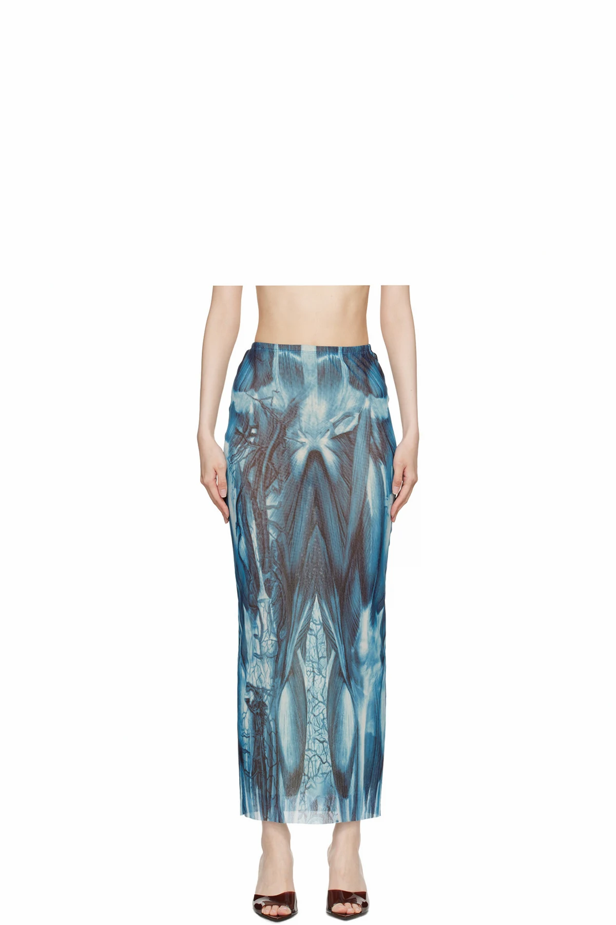 Blue 'The Écorché' Maxi Skirt