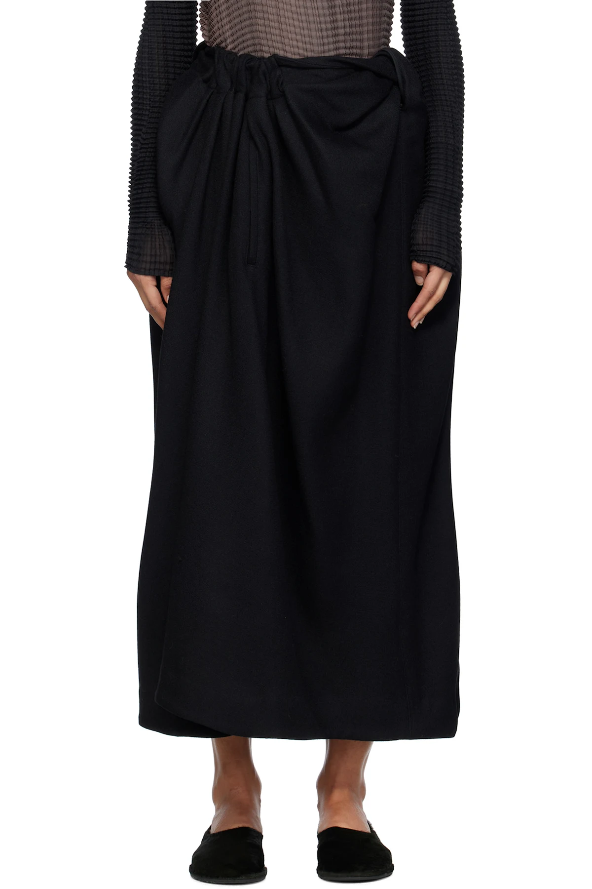 Black Entwine Maxi Skirt