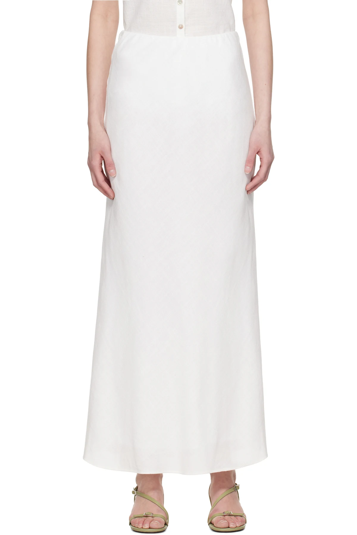 White Everly Maxi Skirt