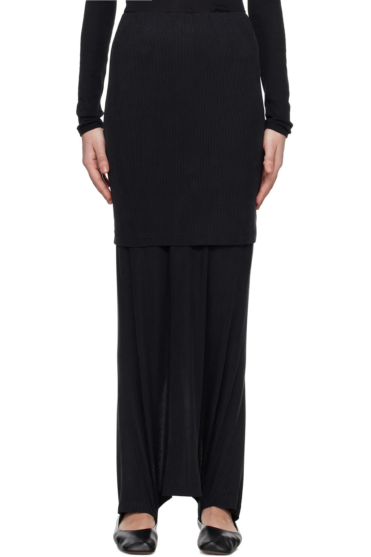 Black Fuseau Warm-Up Maxi Skirt
