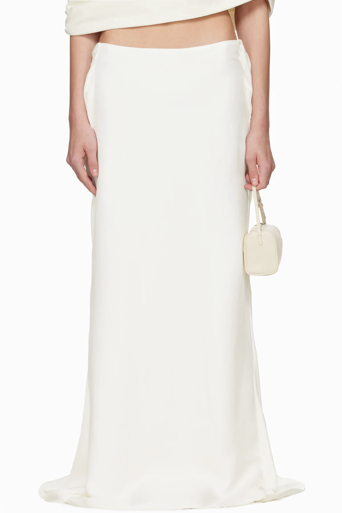 SSENSE Exclusive Bridal Capsule Silk Bustle Maxi Skirt