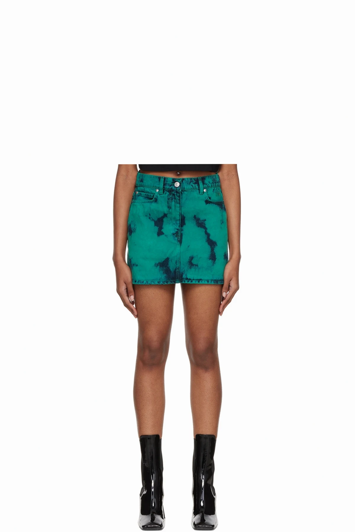 SSENSE Exclusive Green Tie-Dye Miniskirt