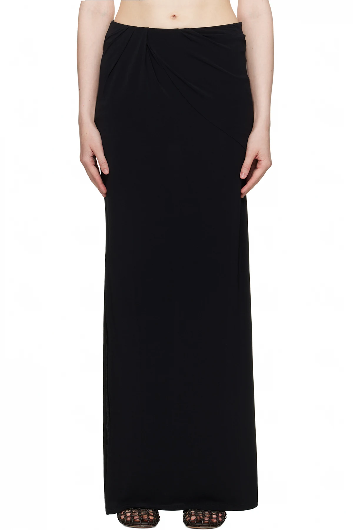 Black 'La Jupe Peplo' Maxi Skirt