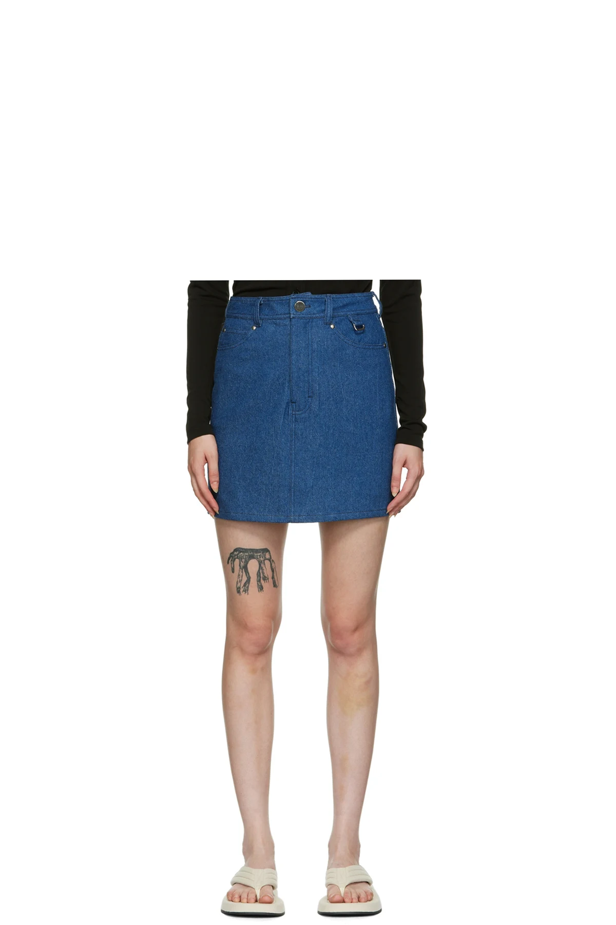 SSENSE Exclusive Indigo Lindsey Miniskirt