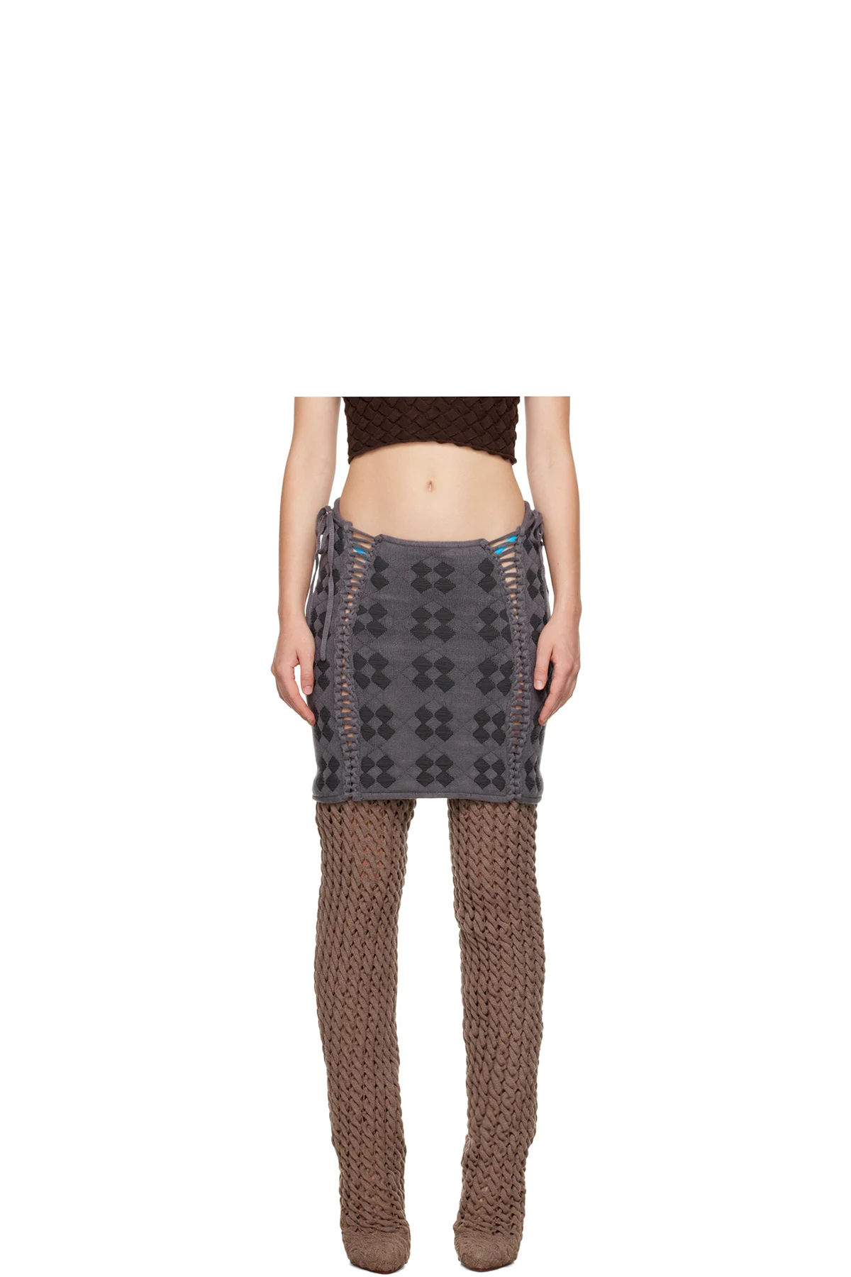 SSENSE Exclusive Gray Expandable Miniskirt
