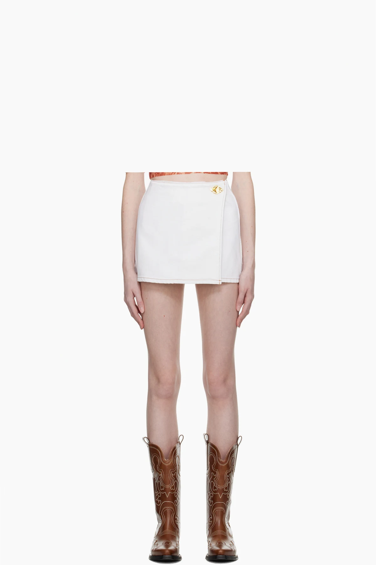 White Wrap Miniskirt