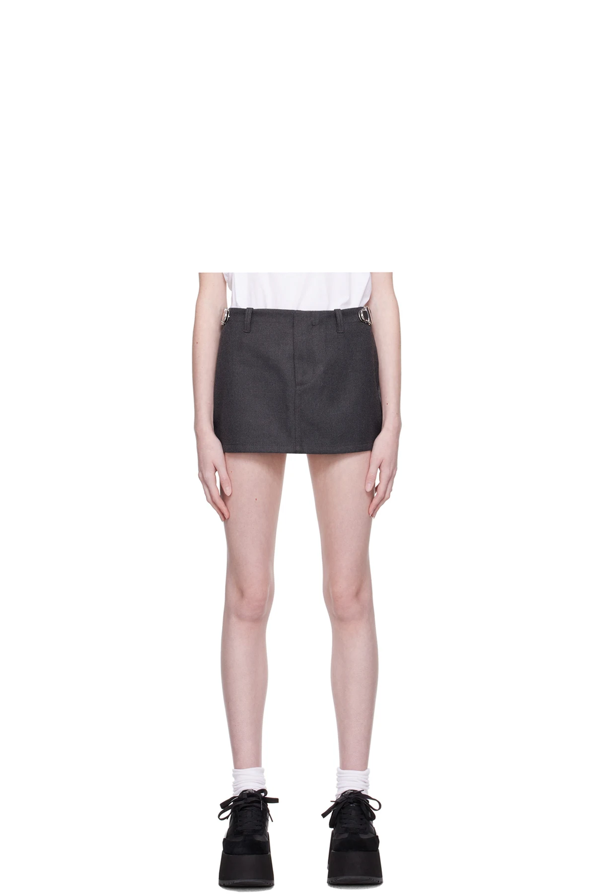 Gray 'The Pushlock' Miniskirt