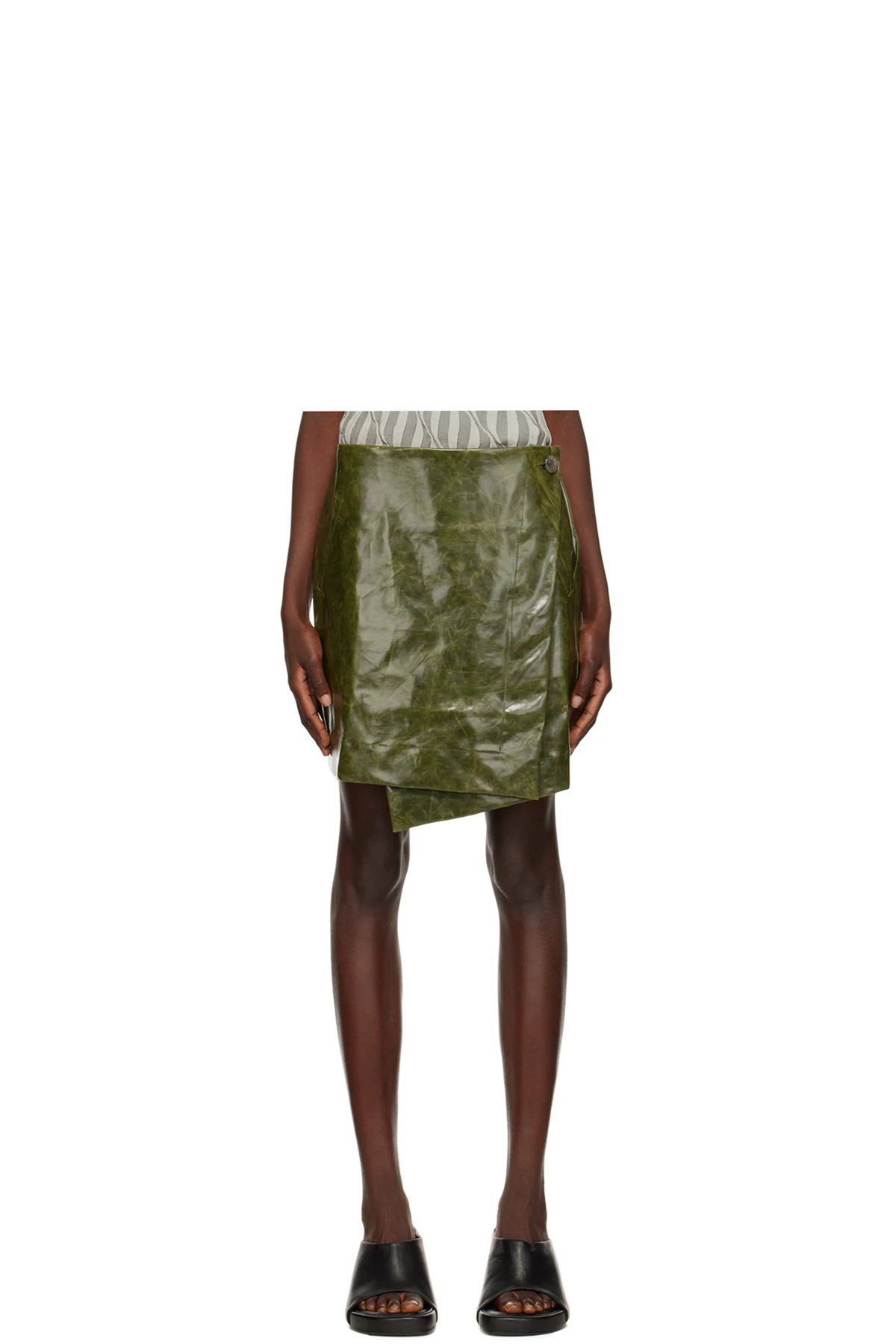 Green Wrap Around Miniskirt