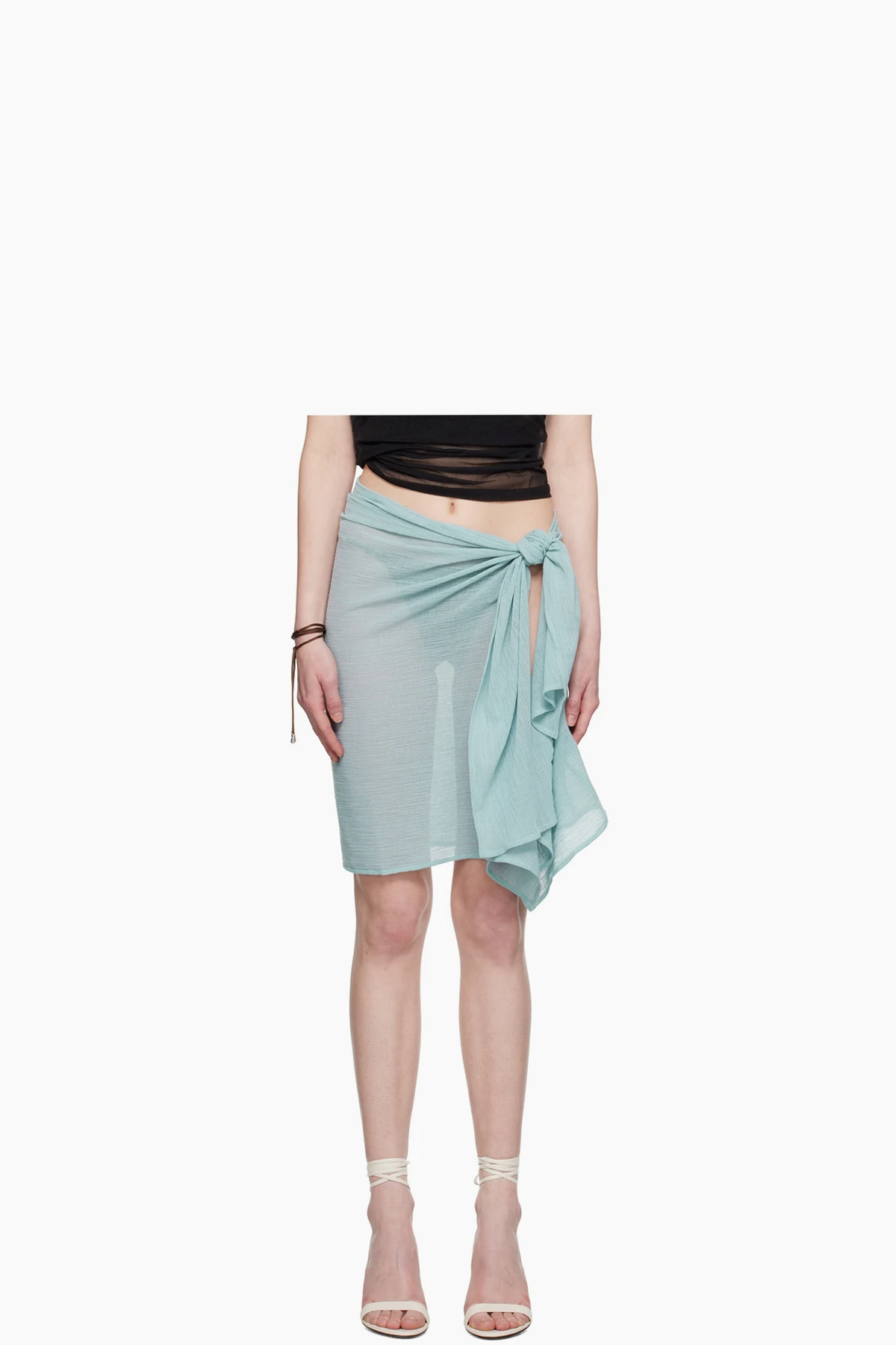 Blue Pareo Miniskirt