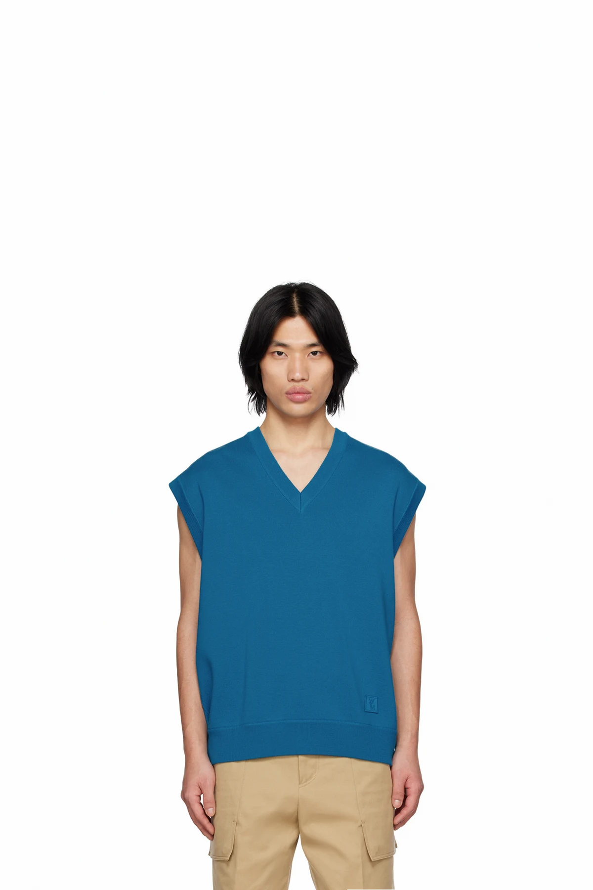 Blue V-Neck Vest