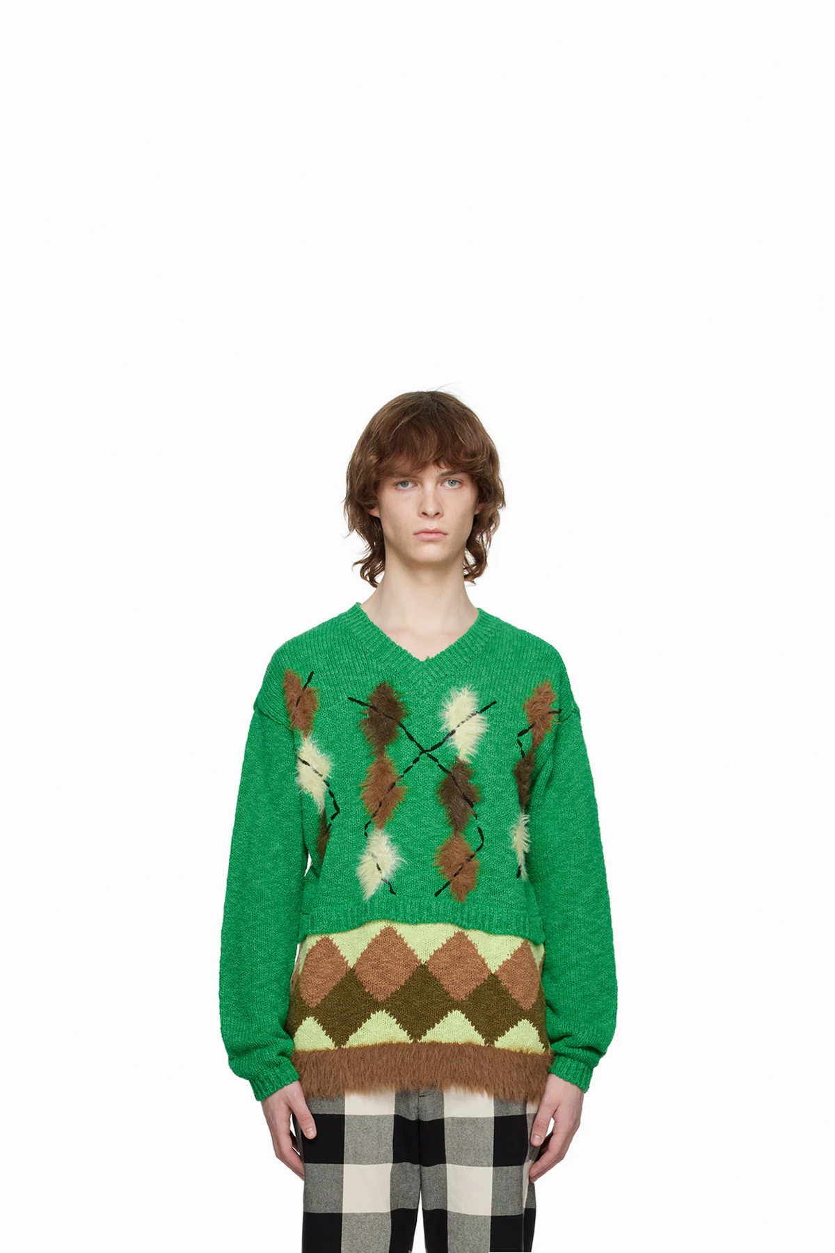 Green Argyle Sweater