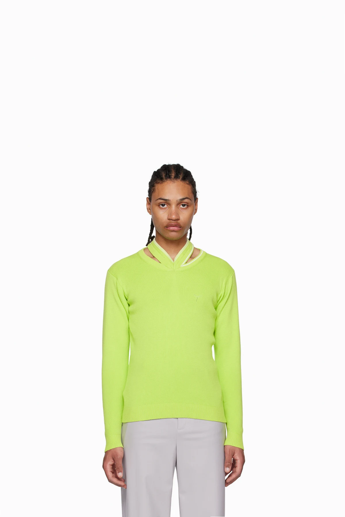 Green Cutout Sweater