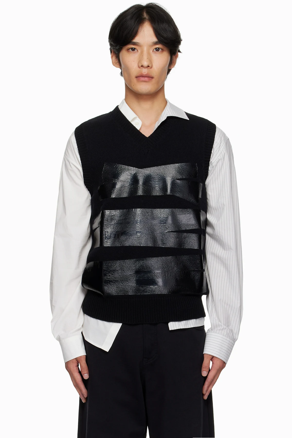 Black Taped Label Sweater