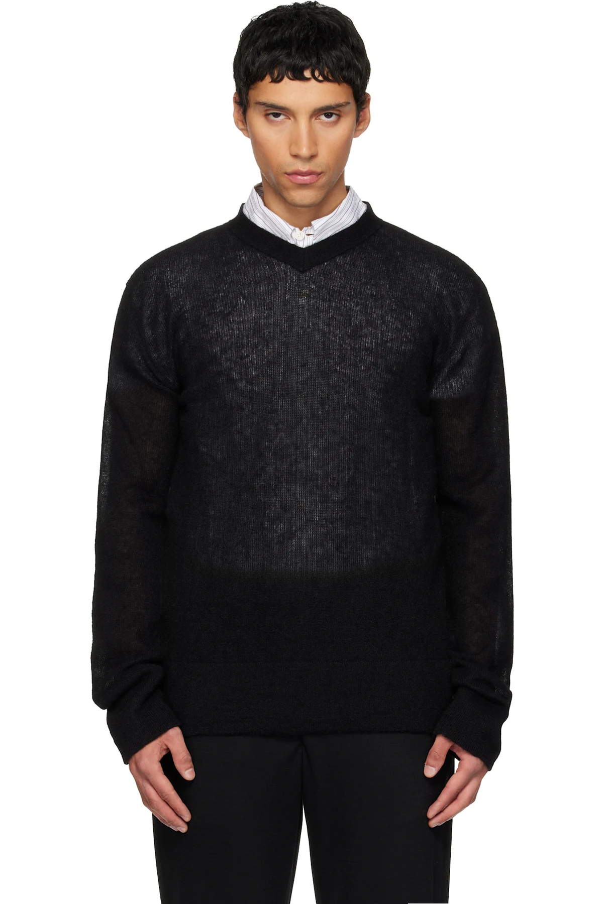 Black V-Neck Sweater