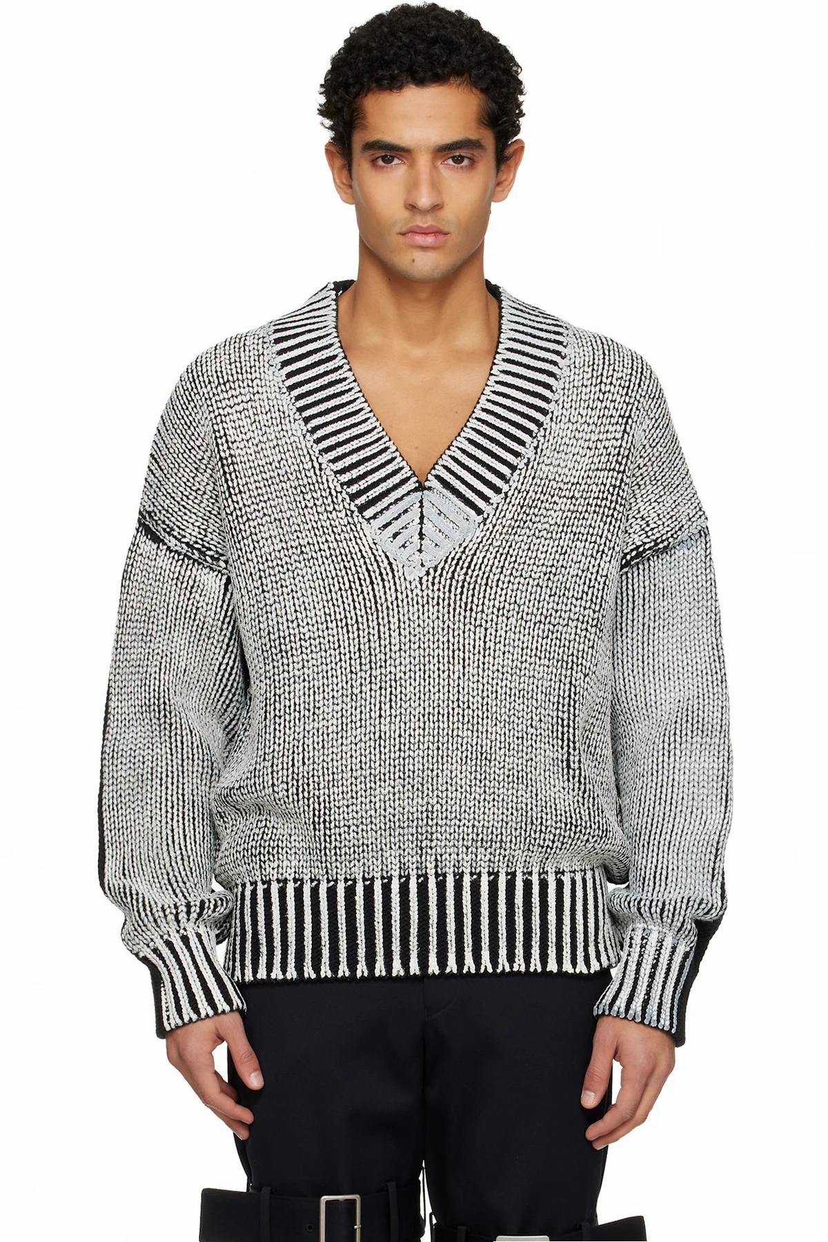 Black & White Oversized Sweater