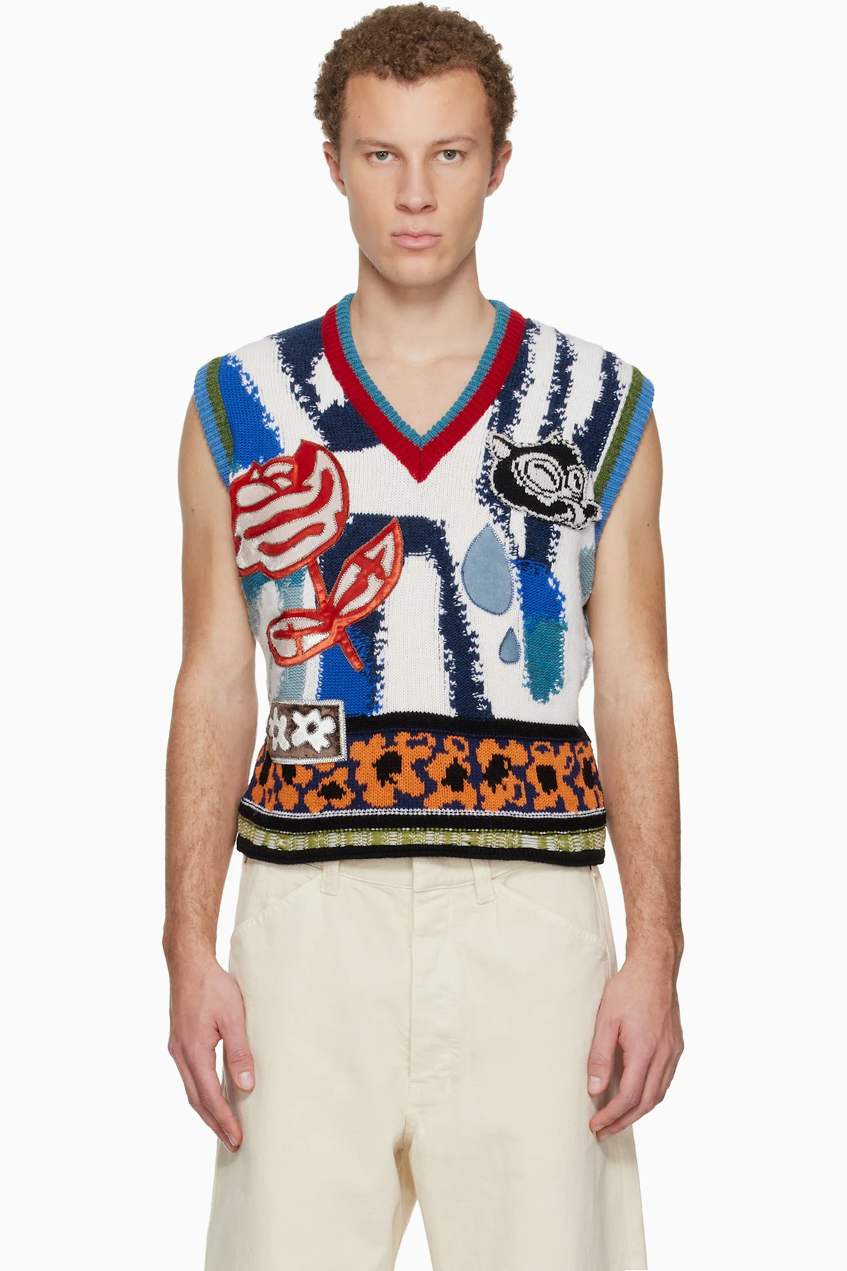 Multicolor V-Neck Vest