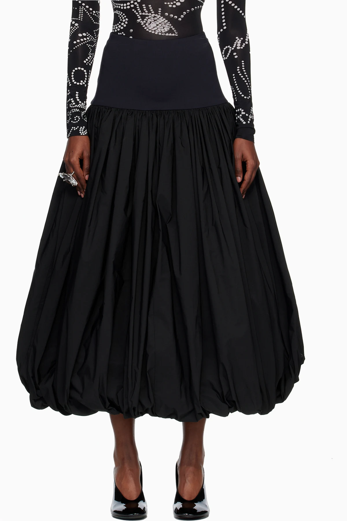 Black Ball Maxi Skirt