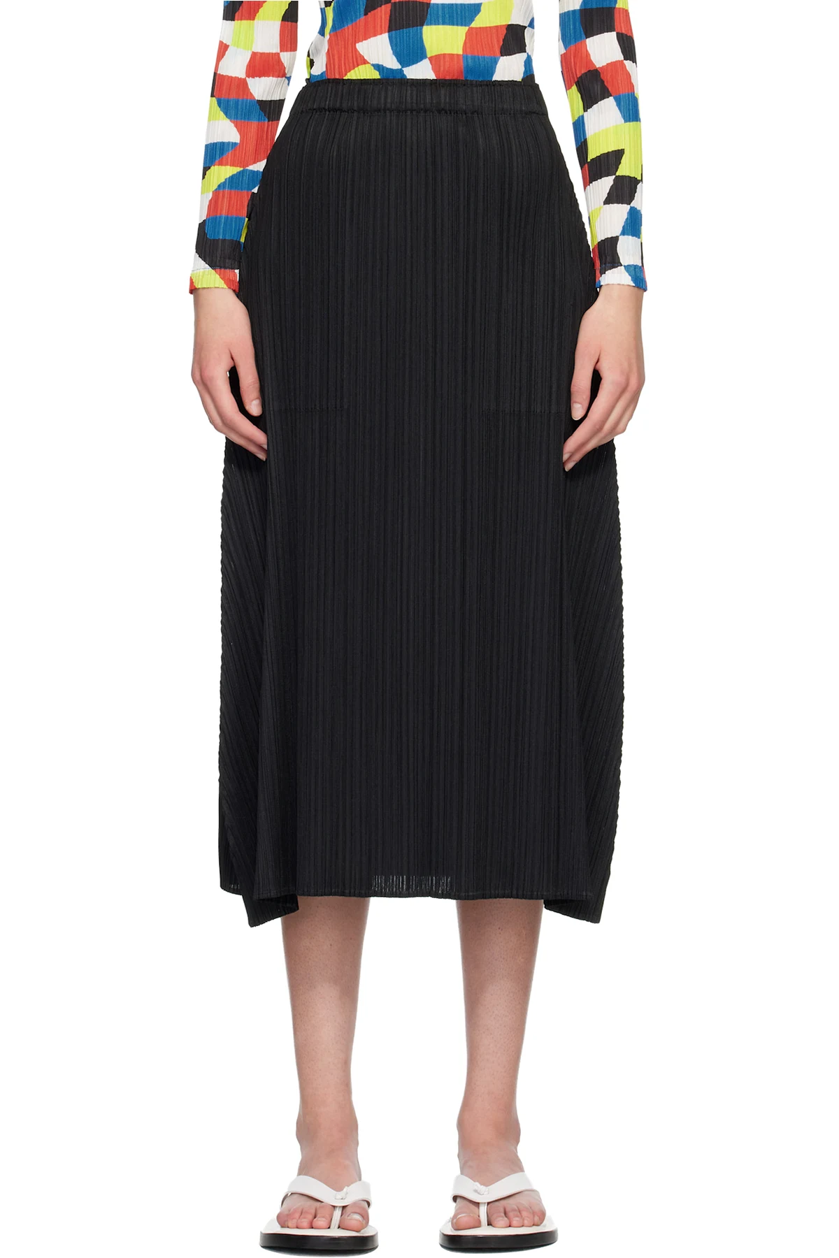Black Monthly Colors October Maxi Skirt