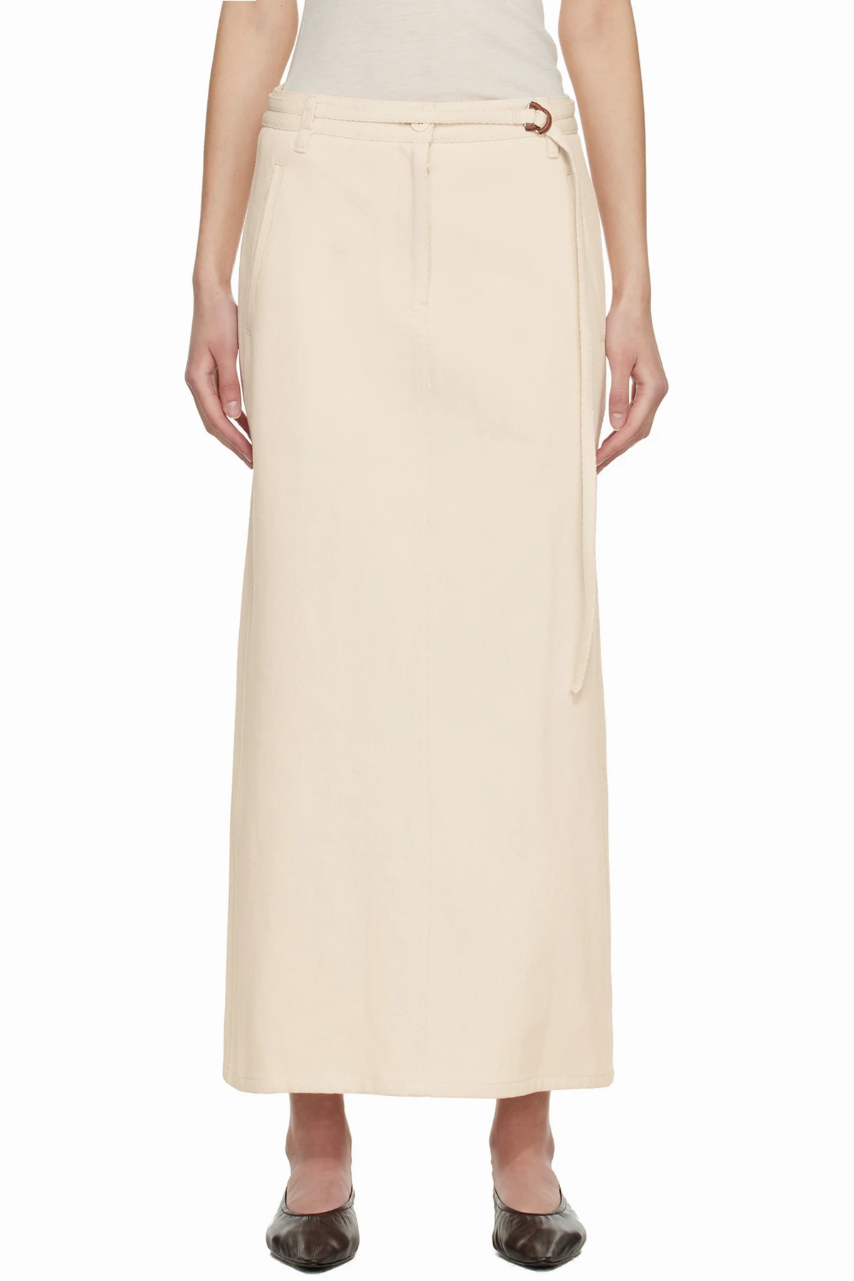 Off-White Tessa Belted Maxi Skirt