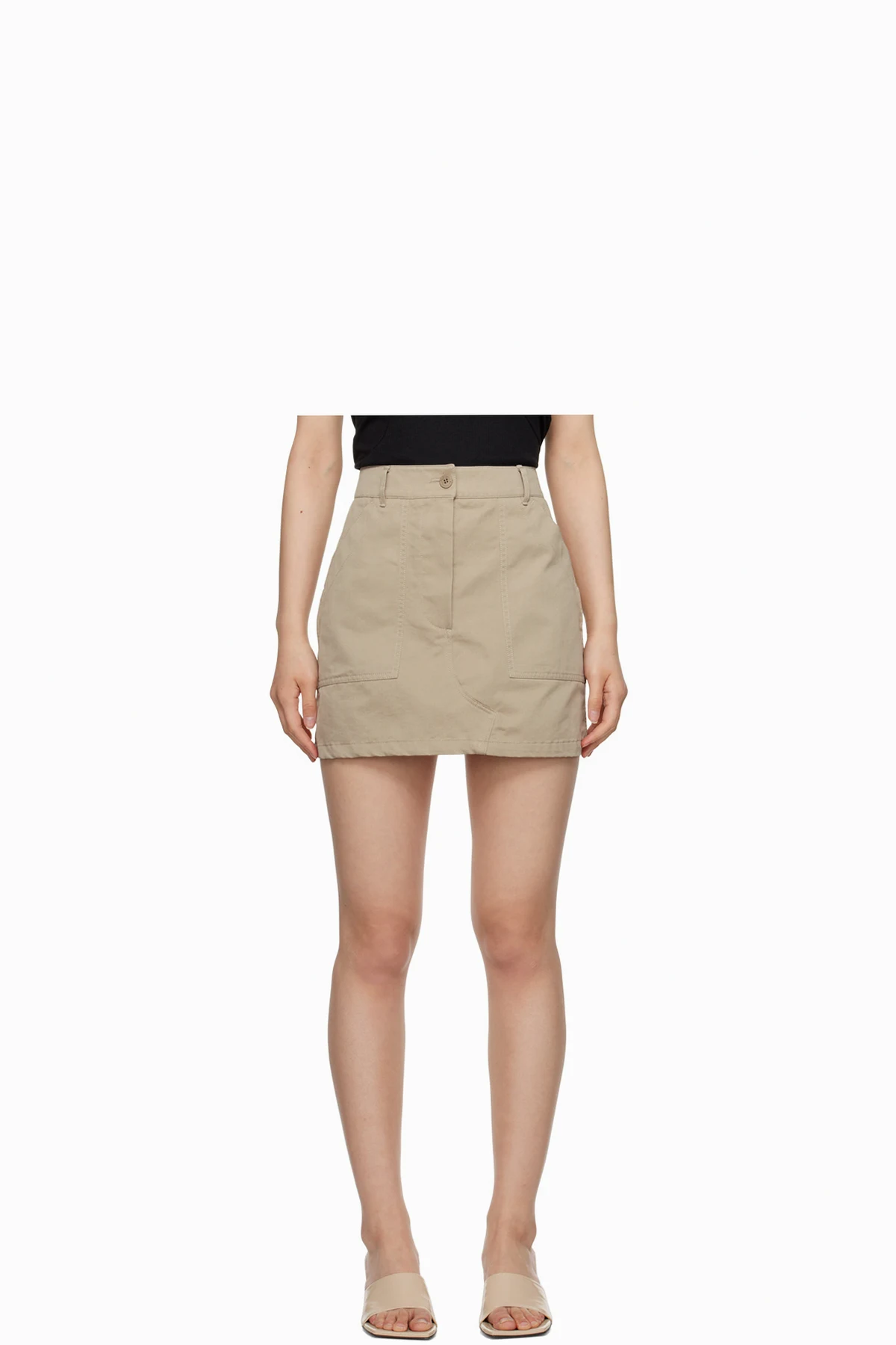 Beige Sam Miniskirt
