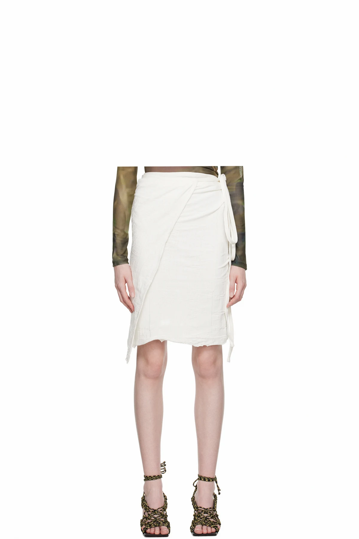 SSENSE Exclusive Off-White Wrap Miniskirt