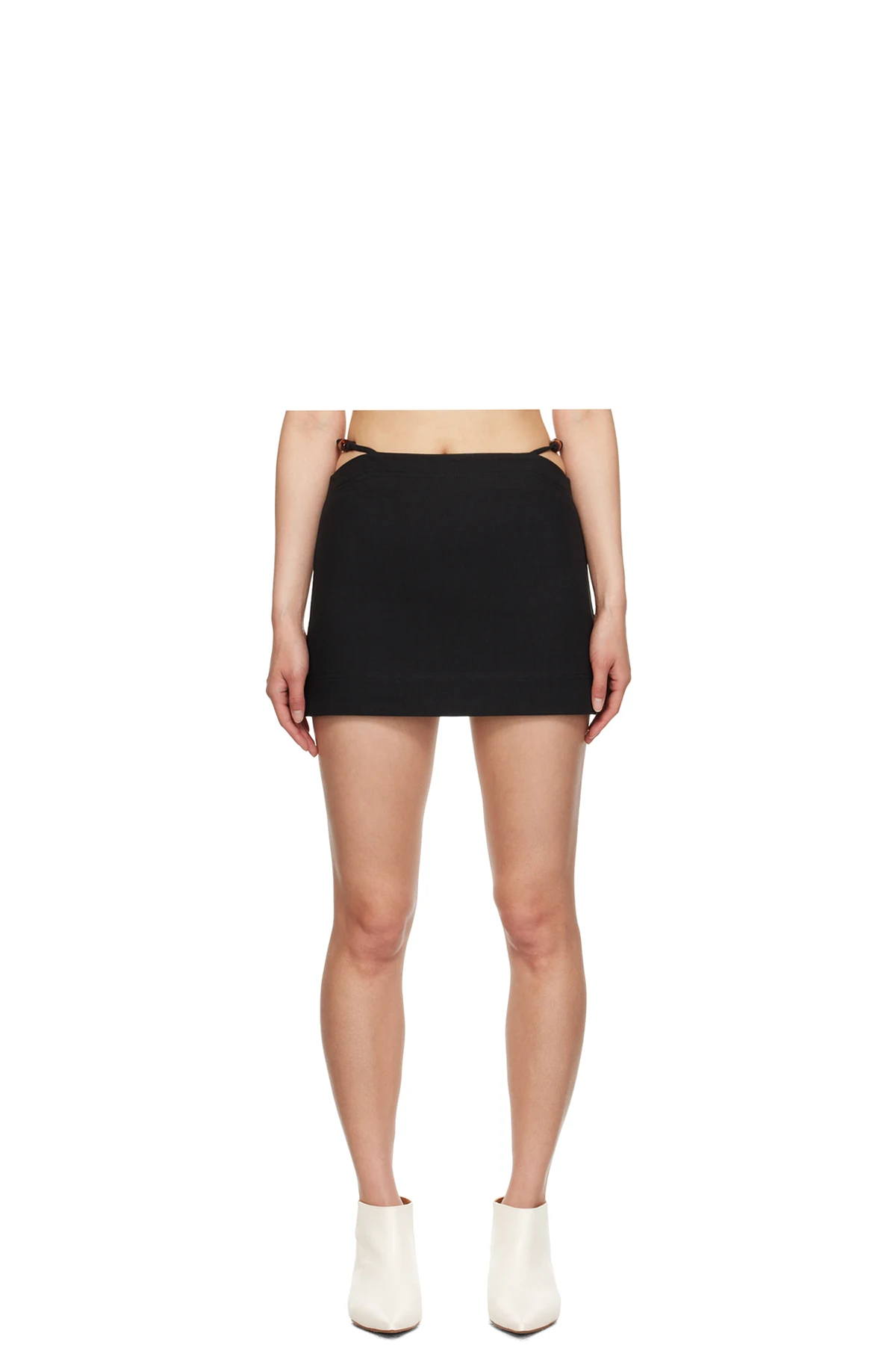 Black Beaded Miniskirt