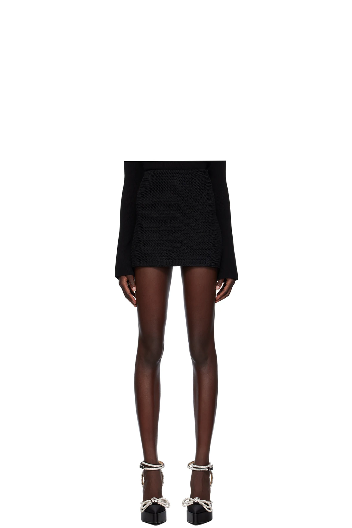 Black Zip Miniskirt