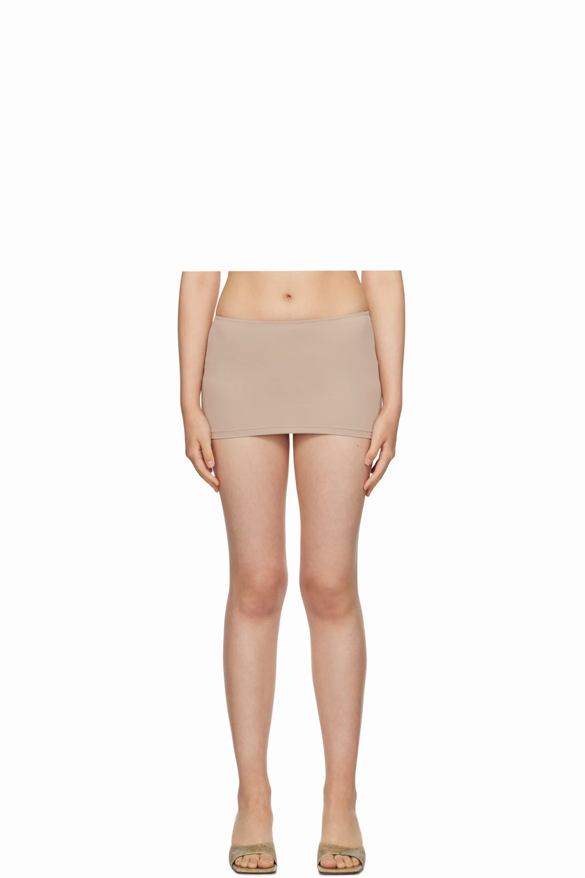 Taupe Retorno Miniskirt